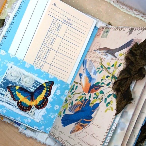 Feathered Beauty Handmade Junk Journal - Picture 9 of 13